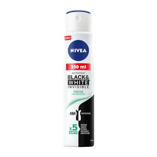 Deodorant spray Invisible Black & White Fresh, 250ml, Nivea