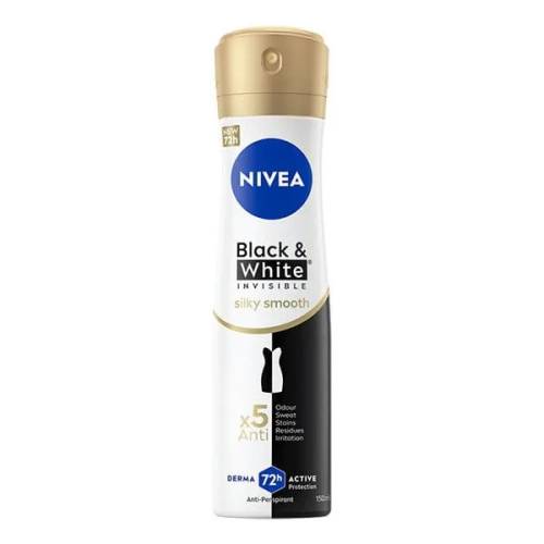 Deodorant spray pentru femei Black & White Silky Smooth, 150ml, Nivea