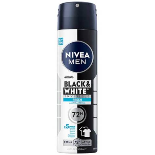 Deodorant spray pentru barbati Black & White Fresh, 200ml, Nivea