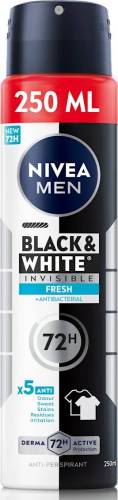 Deodorant spray pentru barbati Black & White Fresh, 250ml, Nivea
