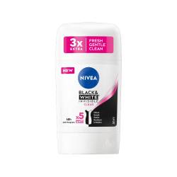 Deodorant stick Invisible Clear Black&White, 50ml, Nivea