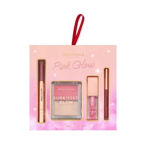 Set machiaj Pink Glow, 4 piese, Profusion Cosmetics