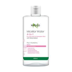 Apa micelara pentru ten gras si mixt cu extract de bujor, 650ml, Natigo
