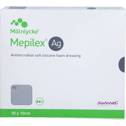 Mepilex Ag Schaumverband 10x10 cm steril 5 St