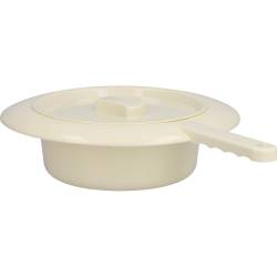 Bettpfanne Kunststoff m.Deckel u.Griff elfenbein 1 St