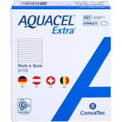 Aquacel Extra 5x5 cm Verband 10 St