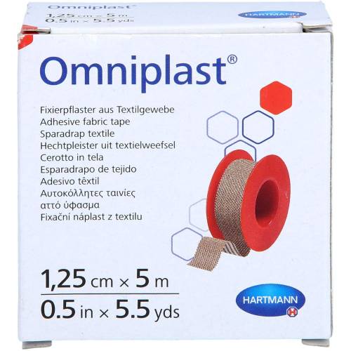 Omniplast Fixierpflaster Textilgew.1,25 cmx5 m 1 St