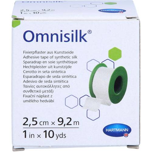 Omnisilk Fixierpflaster Kunstseide 2,5 cmx9,2 m 1 St