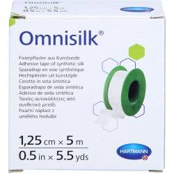 Omnisilk Fixierpflaster Kunstseide 1,25 cmx5 m 1 St