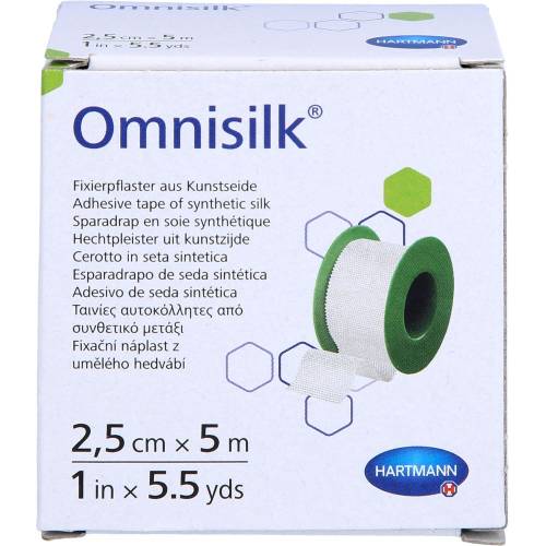 Omnisilk Fixierpflaster Kunstseide 2,5 cmx5 m 1 St