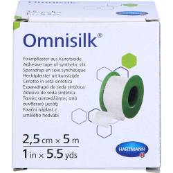 Omnisilk Fixierpflaster Kunstseide 2,5 cmx5 m 1 St