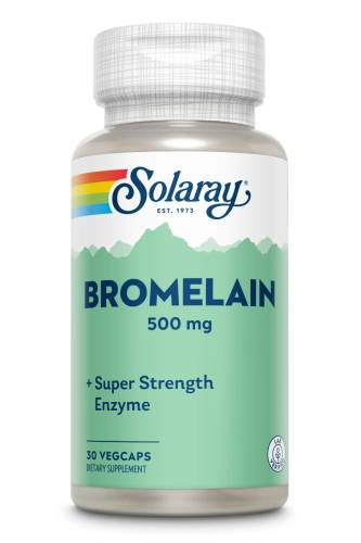 Bromelain 500 mg Solaray, 30 capsule vegetale, Secom