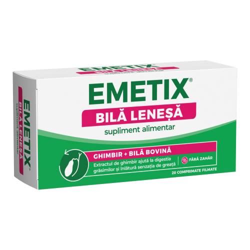 Emetix bila lenesa, 20 comprimate, Fiterman