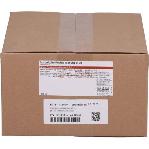Isotonische Kochsalzlösung 0,9% Glas Infusionslsg. 2000 ml