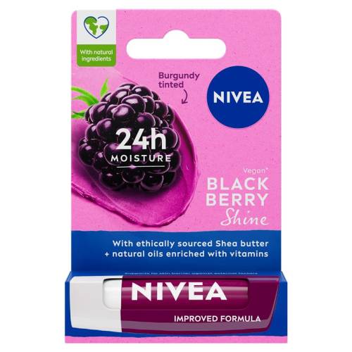 Balsam de buze Blackberry Shine, 4.8g, Nivea