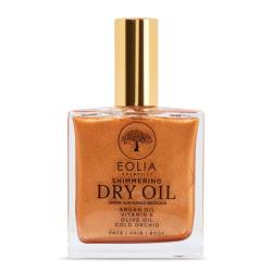 Ulei organic uscat cu sclipici auriu si orhidee, 100ml, Eolia