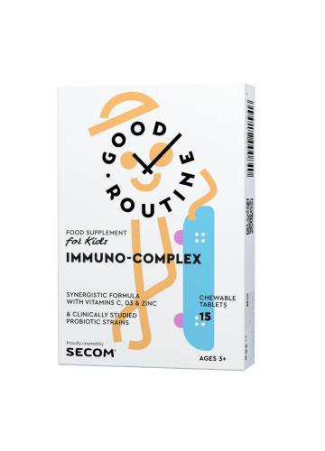 Immuni-Complex Kids Good Routine, 15 tablete masticabile, Secom