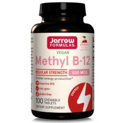 Methyl B-12 500 mcg Jarrow Formulas, 100 tablete masticabile, Secom