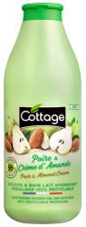 Gel de dus si Lapte de baie cu pere si migdale, 750ml, Cottage