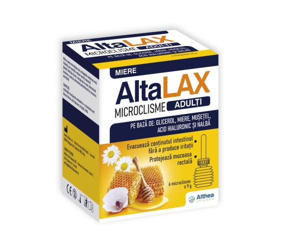 Altalax microclisme cu miere adulti, 6 bucati, Althea Life Science