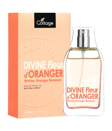 Apa de toaleta pentru femei cu flori de portocal Divine, 50ml, Cottage