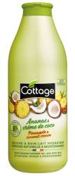 Gel de dus si Lapte de baie cu Ananas si Cocos, 750ml, Cottage