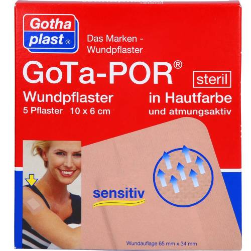 Gota-Por Wundpflaster steril 60x100 mm hautfarben 5 St