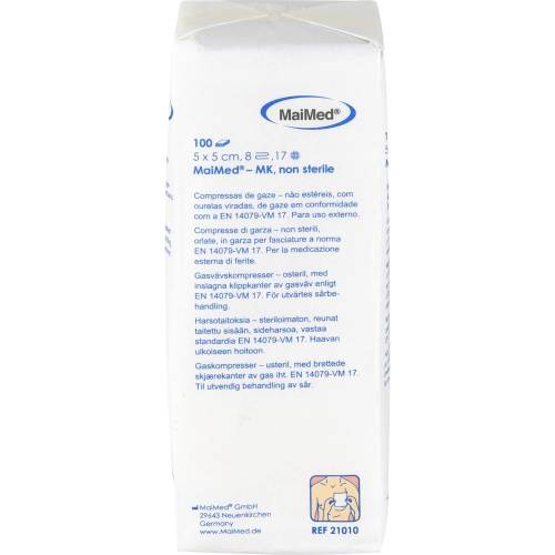 Mullkompressen 5x5 cm unsteril 8fach 100 St