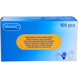 Alvita Latex Unt.Handschuhe unsteril puderfrei M 100 St