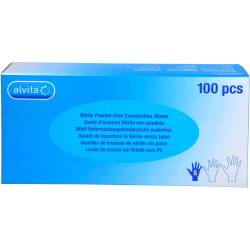 Alvita Nitril Unt.Handschuhe unsteril puderfrei S 100 St