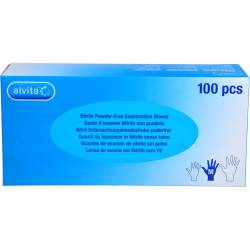 Alvita Nitril Unt.Handschuhe unsteril puderfrei M 100 St