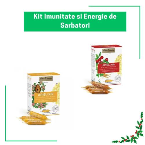Kit Imunitate si Energie de Sarbatori | Fiole naturiste cu miere, Apielixir