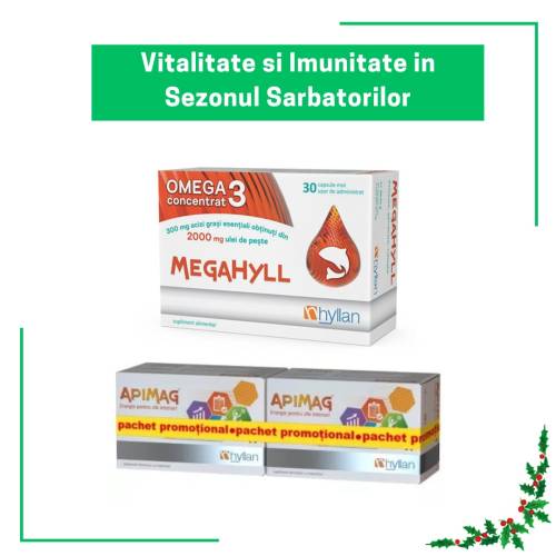 Kit Apimag + Megahyll | Energie, Vitalitate si Imunitate, Hyllan