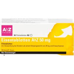 Eisentabletten AbZ 50 mg Filmtabletten 50 St