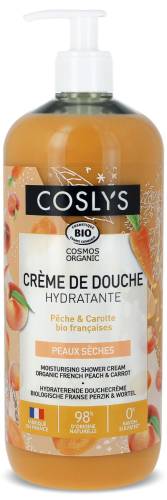 Crema de dus bio hidratanta cu Piersici si Morcovi, 1000ml, Coslys