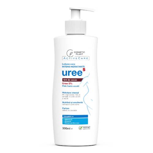 Lotiune hidratanta pentru corp cu 5 % Uree, pentru piele foarte uscat, Active Care, 300 ml, Cosmetic Plant