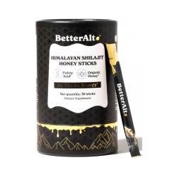 Pliculete de Shilajit din Himalaya si Miere cu 75% Acid Fulvic BetterAlt, 30 bucati, GNC