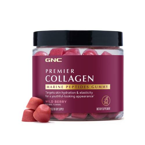 Premier Collagen Marine Peptides Gummy, 90 jeleuri, GNC