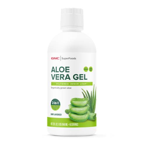Aloe Vera Gel organic pentru digestie detoxifiere si imunitate SuperFoods, 946ml, GNC