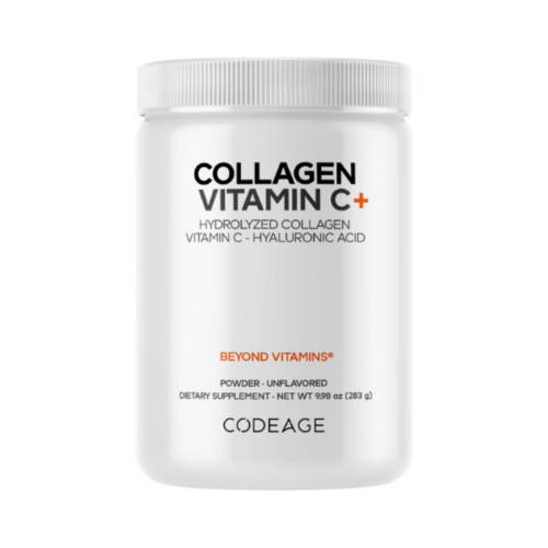 CodeAge Collagen Vitamin C+ Colagen hidrolizat cu vitamina C si Acid Hialuronic, 283g, GNC