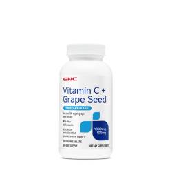 Vitamina C 1000mg cu Bioflavonoide si Extract din Seminte de Struguri cu Eliberare Prelungita, 90 tablete, GNC