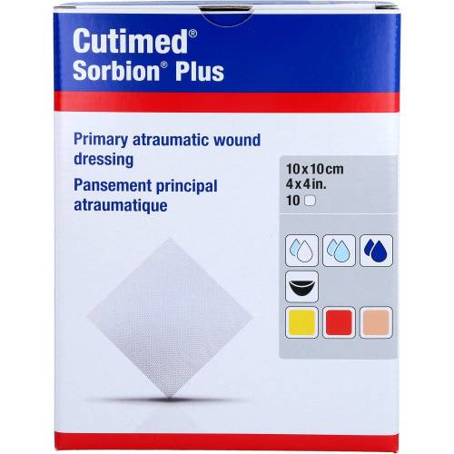 Cutimed Sorbion Plus Wundauflage 10x10 cm 10 St