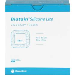 Biatain Silicone Lite Schaumverband 7,5x7,5 cm 10 St