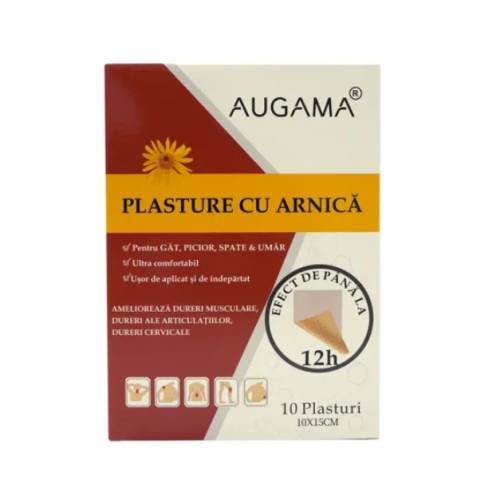 Plasturi cu arnica, 10*15 cm, 10 bucati, Augama