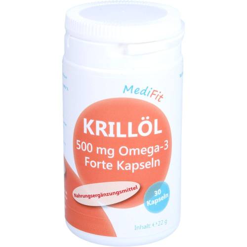 Krillöl 500 mg Omega-3 Forte Kapseln MediFit 30 St