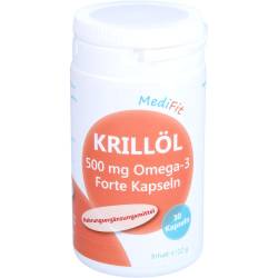 Krillöl 500 mg Omega-3 Forte Kapseln MediFit 30 St