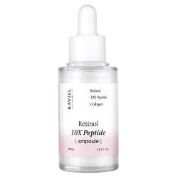 Ser pentru fata cu retinol si 10X peptide, 30ml, Raviel