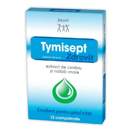 Tymisept, 12 comprimate, Zdrovit