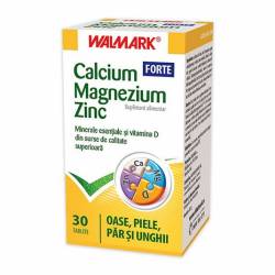 WALMARK CALCIU MAGNEZIU ZINC FORTE 30 TABLETE