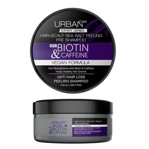 Exfoliant pre-samponare cu sare de mare, biotina si cofeina Biotin&Caffeine, 200 ml, Urban Care